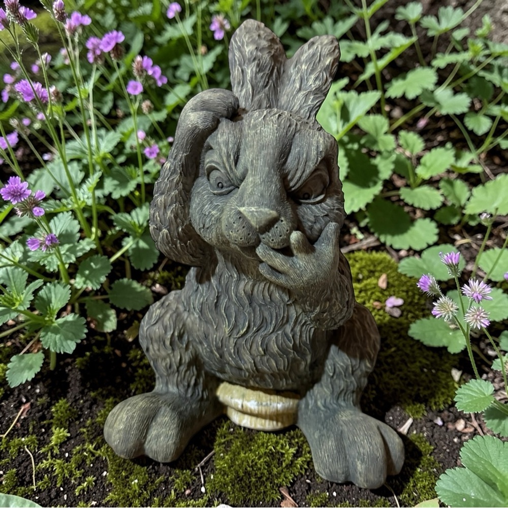 Design Toscano “Clem the Confused Bunny” Garden Statue